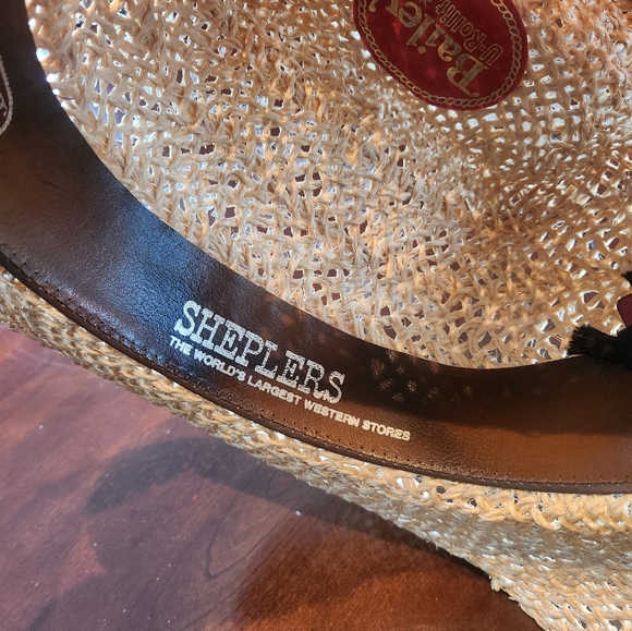 Bailey Straw Cowboy Hat with Woven Band size 7 - Picture 5 of 6